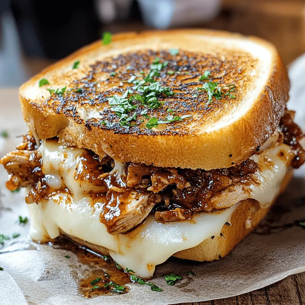 Get ready for a twist on your favorite comfort food! This BBQ Chicken Grilled Cheese combines tender chicken, tangy barbecue sauce, and gooey cheese all melted between crispy, buttery bread. Perfect for a casual lunch or a quick dinner, this recipe will become a go-to. Save it now for a cheesy delight that the whole family will love!