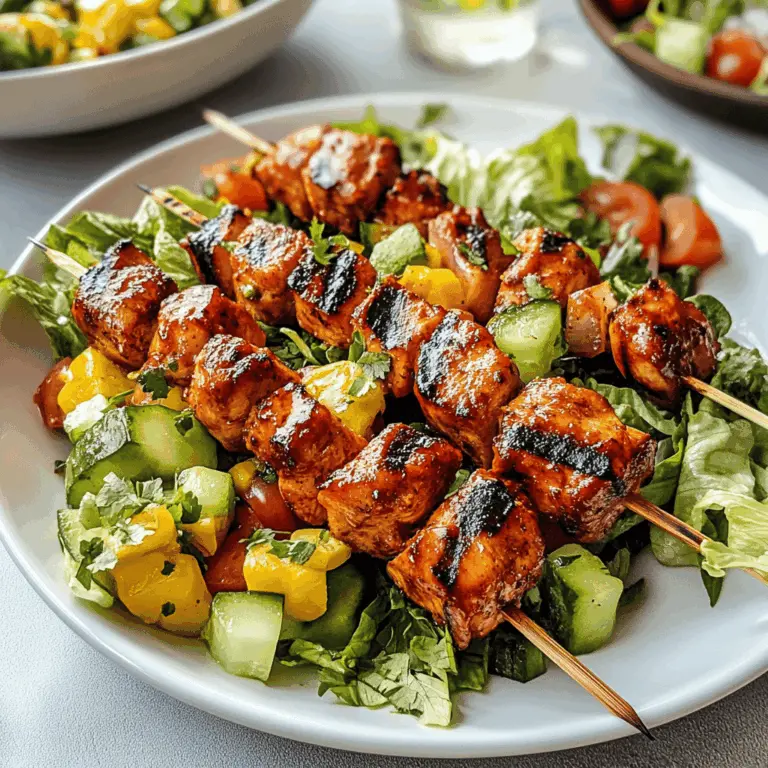 Bbq Chicken Skewer Salad