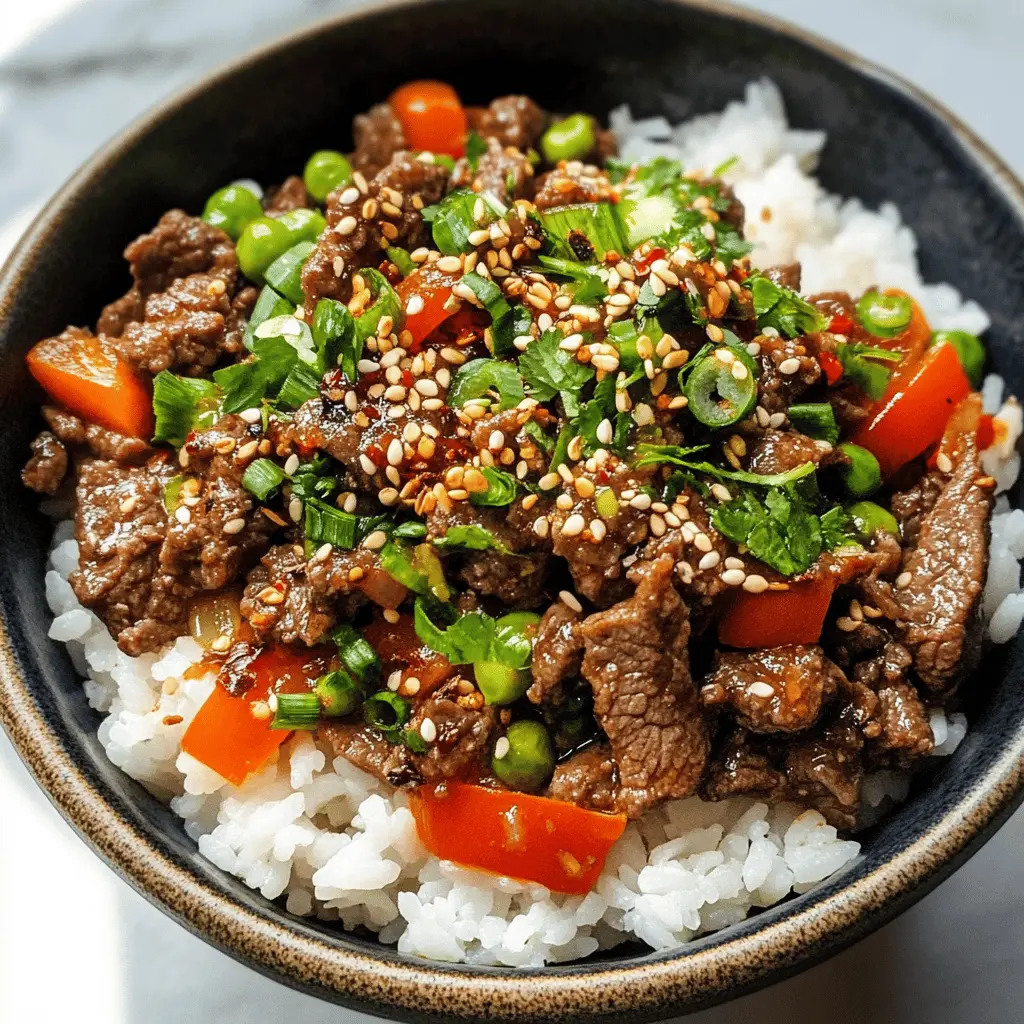 This Beef and Pepper Rice Bowl is a delightful mix of tender beef strips, vibrant bell peppers, and fluffy rice, all seasoned to perfection. Perfect for weeknight dinners or meal prep, this dish is quick to make and packed with flavor! Save this recipe for a satisfying meal any day of the week. Your taste buds will thank you!