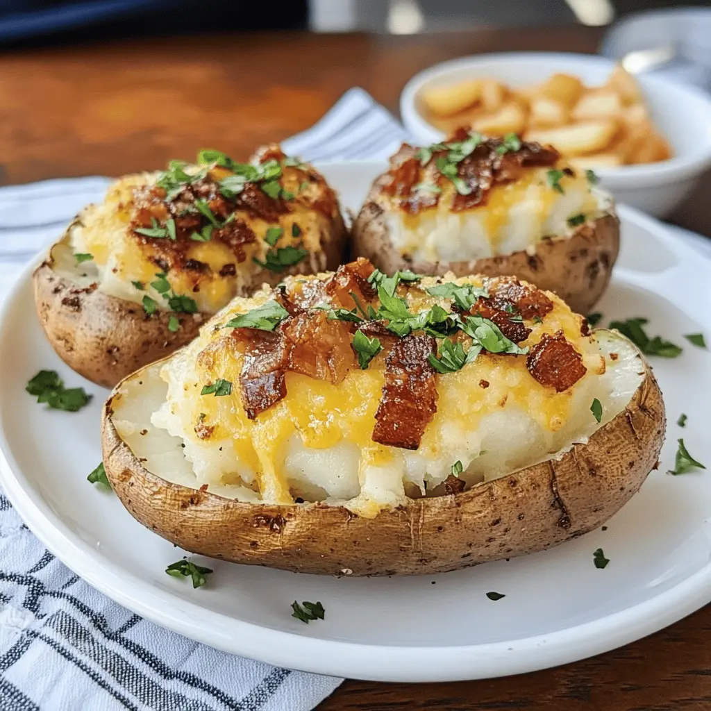 Experience the ultimate comfort of steakhouse baked potatoes right at home! These fluffy, buttery beauties are perfect for any meal. With a crispy skin and a tender inside, they’re loaded with toppings like cheese, sour cream, and chives for that classic steakhouse vibe. Save this recipe for your next family dinner or barbecue to impress your guests with the perfect side dish!