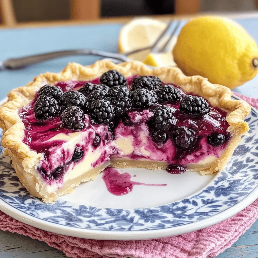This Blackberry Lemonade Pie is a refreshing summer treat that combines tangy lemonade and sweet blackberries in a creamy filling. With a buttery crust that complements the flavors perfectly, it’s the ideal dessert for picnics, barbecues, or just a sunny afternoon at home. Save this recipe now to enjoy this delightful pie on your next warm day!