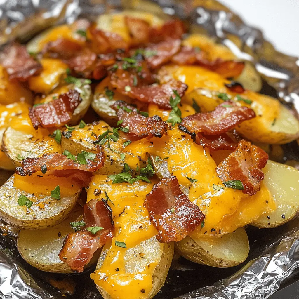 Get ready for a hearty side dish that everyone will love! These Cheddar Bacon BBQ Grilled Potatoes combine crispy edges with a smoky flavor that is simply irresistible. Perfect for summer cookouts or cozy family dinners, these potatoes are packed with delicious cheddar cheese and crispy bacon. Save this recipe for your next grilling adventure, and watch your guests come back for seconds!