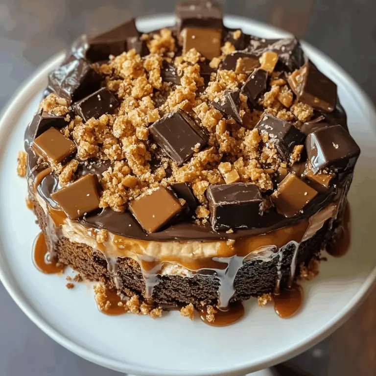Chocolate Caramel Toffee Crunch Cake
