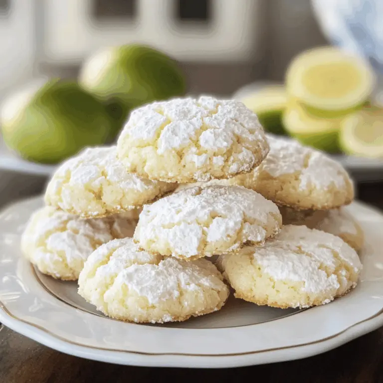 Coconut Key Lime Crinkle Cookies