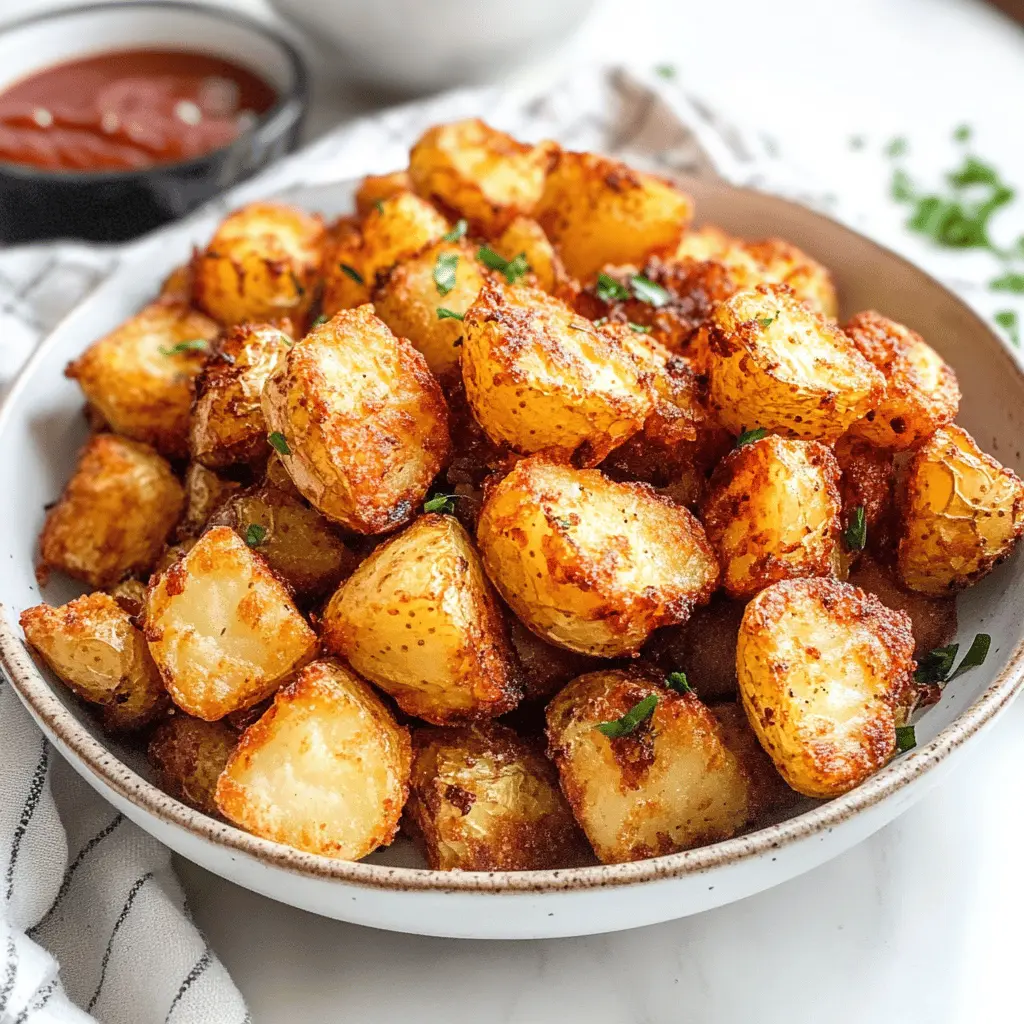 Transform your dinner with these Crispy Air Fryer Potatoes! Perfectly golden and crunchy, they make a fantastic side dish for any meal. Tossed with simple spices, these potatoes come together quickly and are sure to impress. Save this recipe for your next family gathering or cozy night in; everyone will love them!