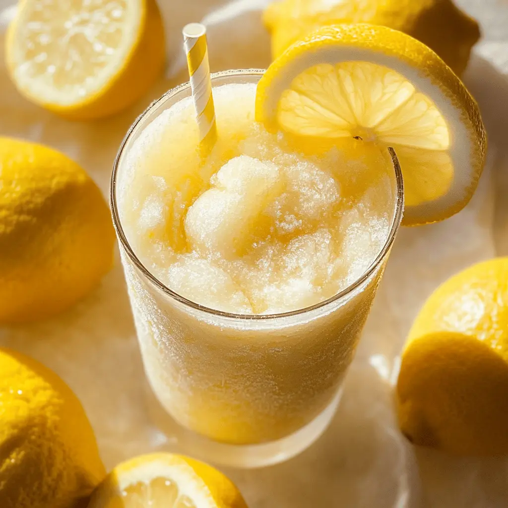 Beat the heat with this refreshing frozen lemonade recipe! Made with fresh lemons, sugar, and ice, it's not just zingy and sweet but super easy to whip up in minutes. Perfect for summer parties, picnics, or any sunny day! Save this pin for a cool treat that everyone will love! 🍋✨