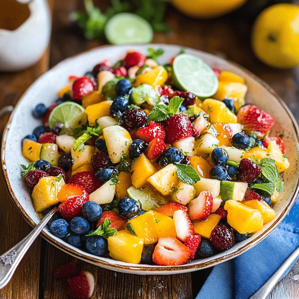 Brighten up your day with this refreshing Fruit Salad topped with a delightful honey lime dressing! Bursting with vibrant flavors from a mix of fresh fruits like berries, melons, and citrus, it’s perfect for summer gatherings or a healthy snack. Save this recipe to impress your friends at your next brunch or picnic!