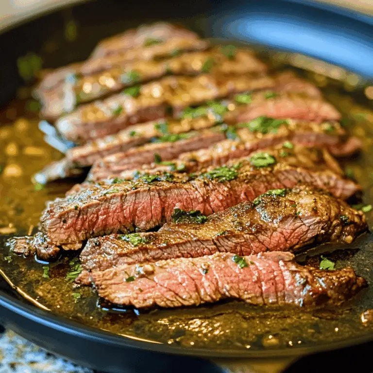 Garlic Butter Skillet Flank Steak Oven Recipe