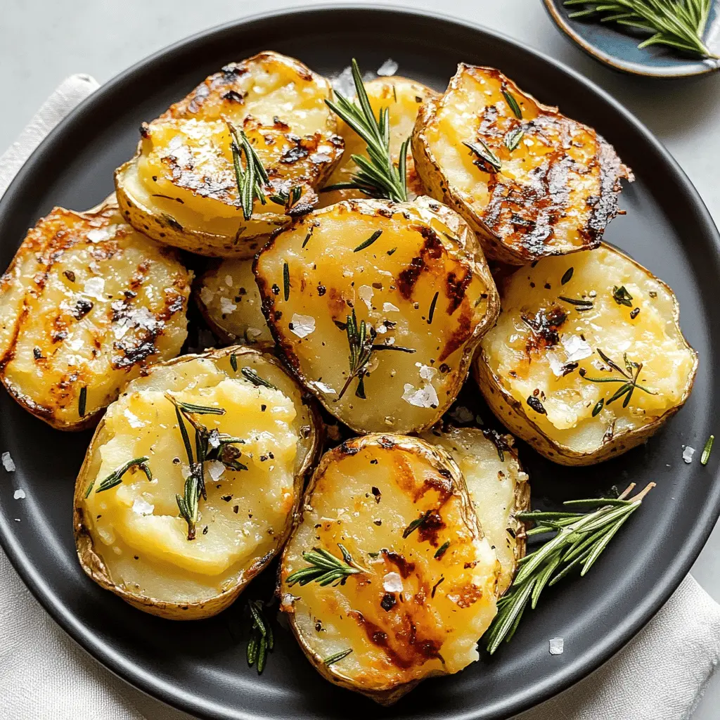 Elevate your BBQ game with these Grilled Garlic Rosemary Smashed Potatoes! Perfectly crispy on the outside and fluffy within, they boast a delightful garlic and rosemary flavor that complements any main dish. Ideal for summer gatherings or cozy dinners, be sure to save this recipe for your next cookout!
