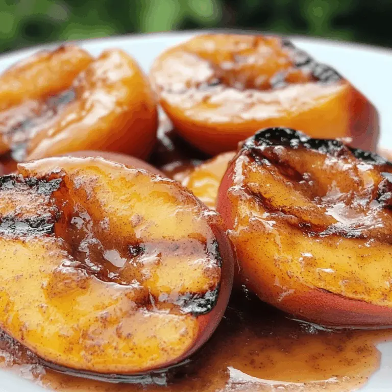 Grilled Peaches With Cinnamon Honey Sauce