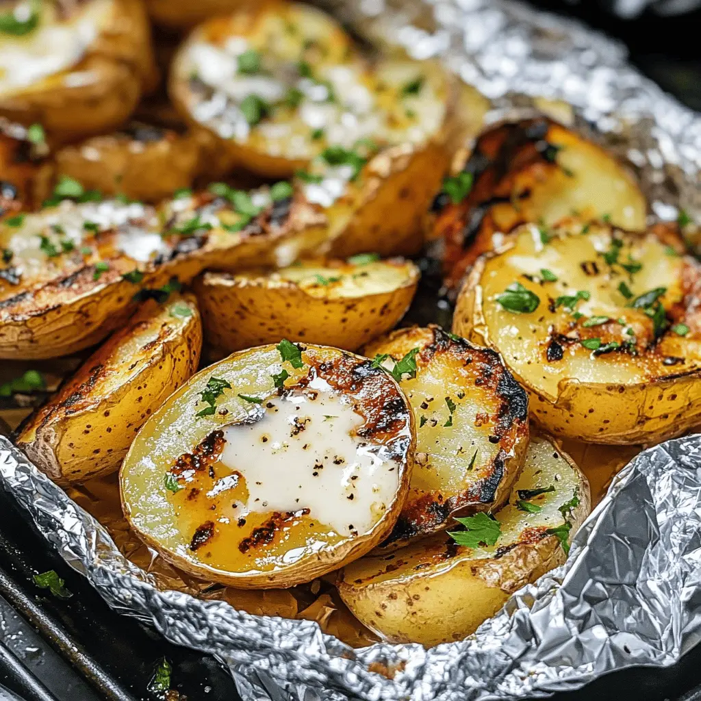 Looking for a simple side dish that packs a punch? These Grilled Potatoes in Foil are your answer! With tender, flavorful potatoes seasoned to perfection, they're perfect for barbecues or camping trips. Just toss them on the grill and enjoy the smoky goodness. Save this recipe for your next outdoor gathering!