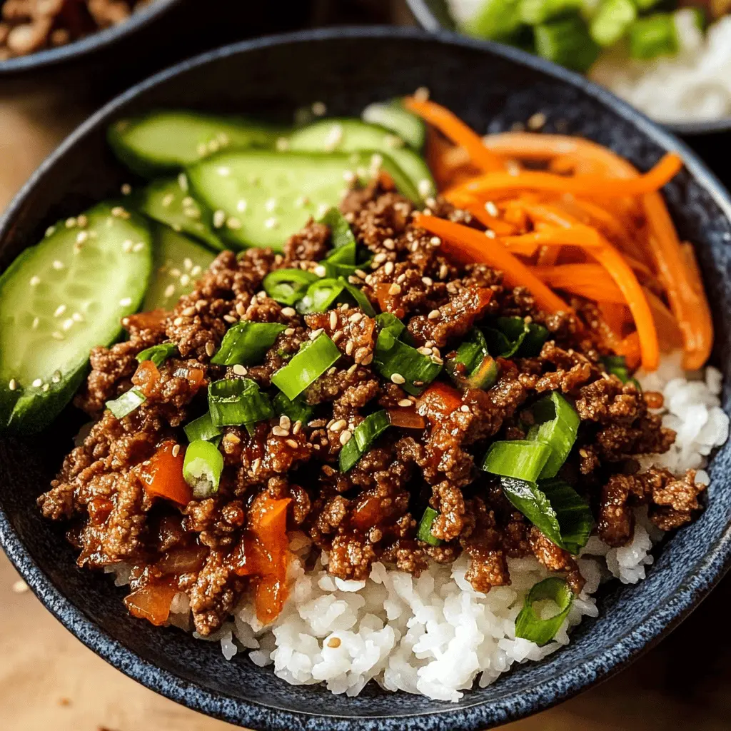 Get ready to enjoy a delicious twist on Korean cuisine with this Ground Beef Bulgogi! This easy recipe features tender ground beef marinated in a savory mix of soy sauce, garlic, and sesame oil, delivering bold flavors in every bite. Perfect for weeknight dinners or meal prep, save this recipe to spice up your next family meal!