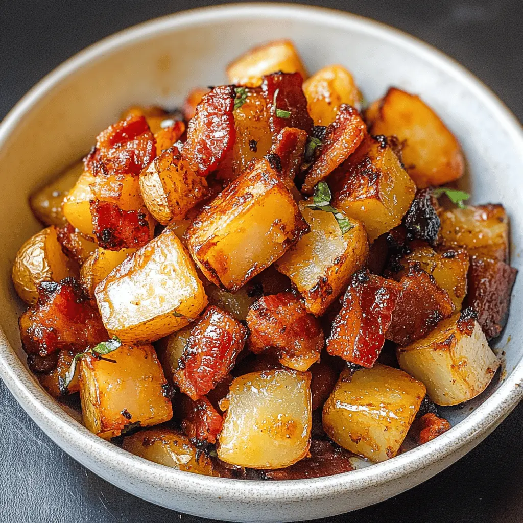 These Honey Bacon Roasted Potatoes are the perfect blend of sweet and savory flavors, making them a must-try! Tossed with crispy bacon and a delightful honey glaze, they are an irresistible side dish for any meal. Save this recipe now for your next family gathering or cozy dinner night!