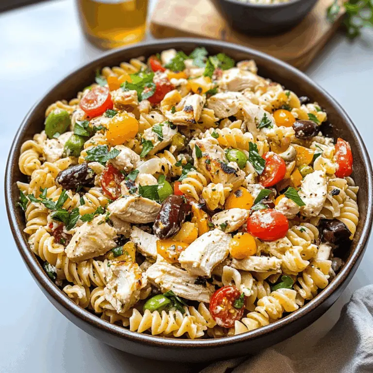 Mediterranean Chicken Pasta Salad