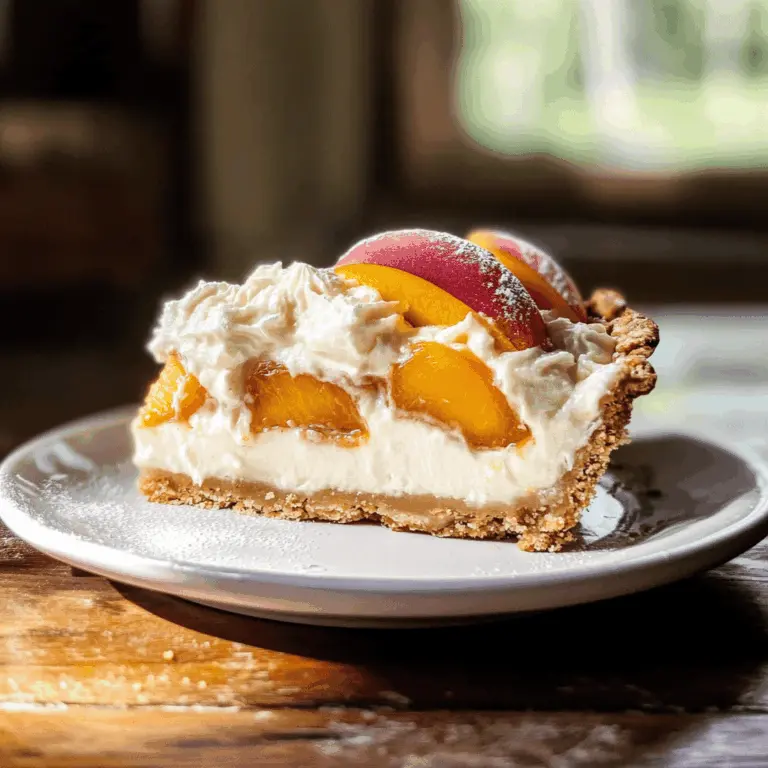 Peaches And Cream Pretzel Pie