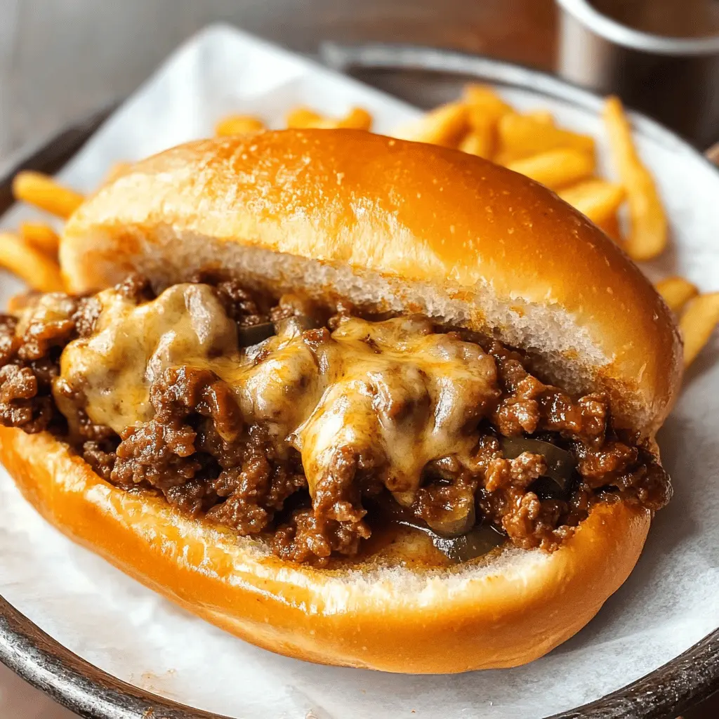 Get ready for the ultimate comfort food mashup: Philly Cheesesteak Sloppy Joes! Tender ground beef mixed with sautéed peppers, onions, and gooey melted cheese create a mouthwatering filling. Perfect for game day or a cozy family dinner, these sloppy joes will delight everyone at your table. Save this recipe for a deliciously messy meal you'll want to make again and again!