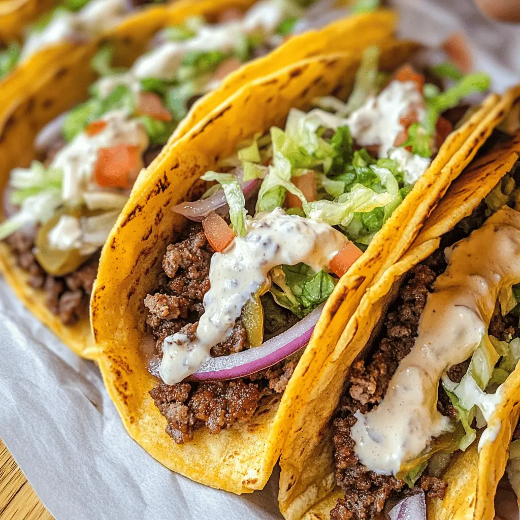 Craving a fun twist on classic tacos? These Smash Burger Tacos are packed with juicy beef patties, melty cheese, and topped with fresh veggies all nestled in soft tortillas. Perfect for your next taco night or game day! Save this recipe now to impress your friends and family with an exciting meal that’s quick to make and full of flavor!