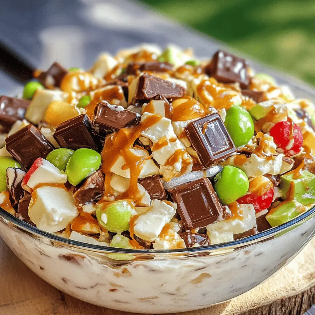 This Snickers Salad is a delightful mix of crisp apples, creamy whipped topping, and chunks of your favorite Snickers bars! Perfect for potlucks or dessert gatherings, this treat combines sweetness and crunch in every bite. Save this easy recipe for your next get-together and wow your friends and family with a fun twist on a classic salad!