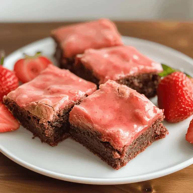 Strawberry Brownies Recipe