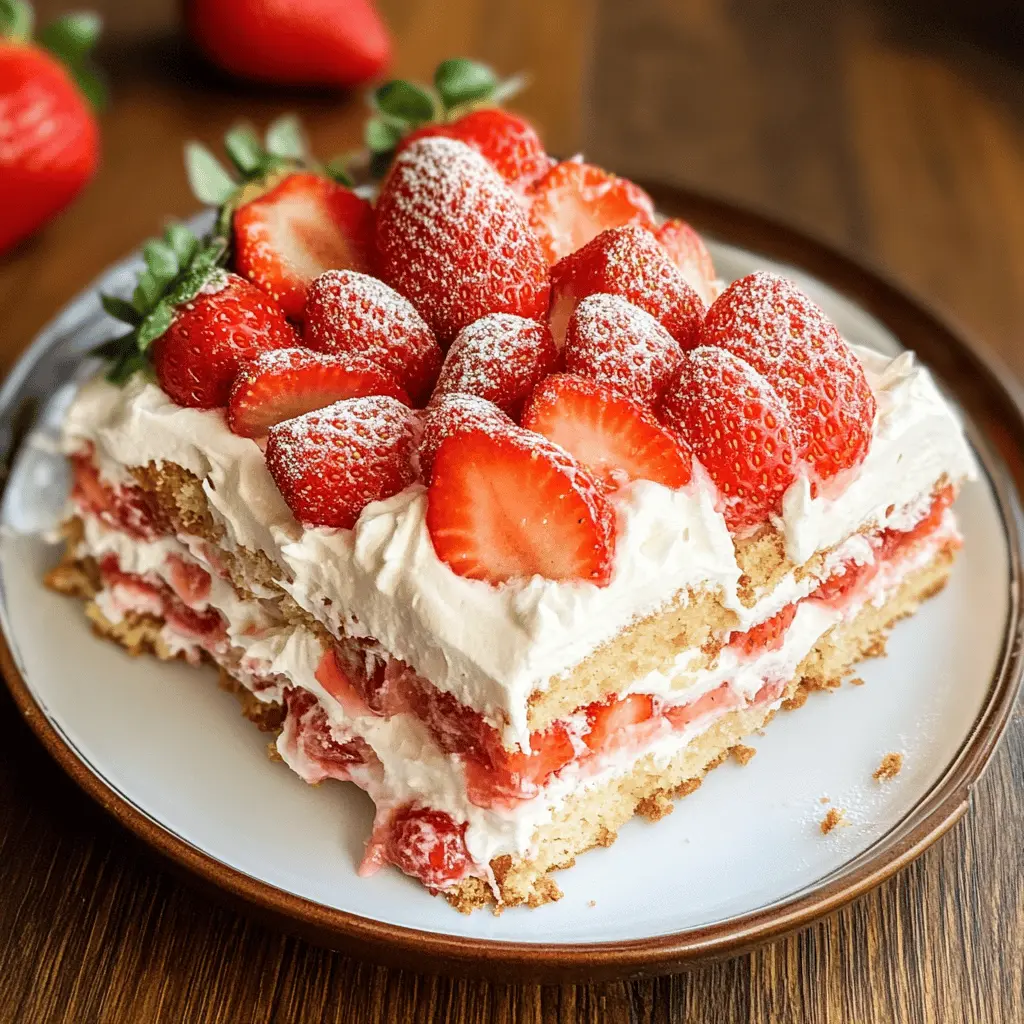 This no-bake Strawberry Icebox Cake is a delightful treat perfect for warm days! With layers of creamy whipped topping and fresh strawberries, it’s a simple yet impressive dessert that everyone will love. Ideal for gatherings, potlucks, or a sweet finish to any meal. Save this recipe to make your next celebration extra special!