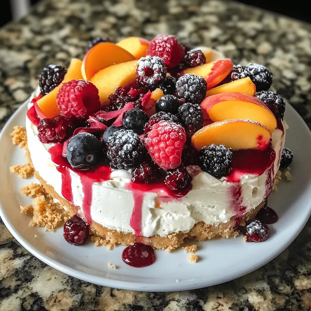 Create a delightful dessert with this Summer Berry and Peach Cheesecake recipe! Bursting with fresh flavors and creamy goodness, it's perfect for warm days. Your guests will love the delicious blend of sweet peaches and tangy berries, making this cheesecake an instant favorite. Save this recipe for your next summer gathering or a family dinner!