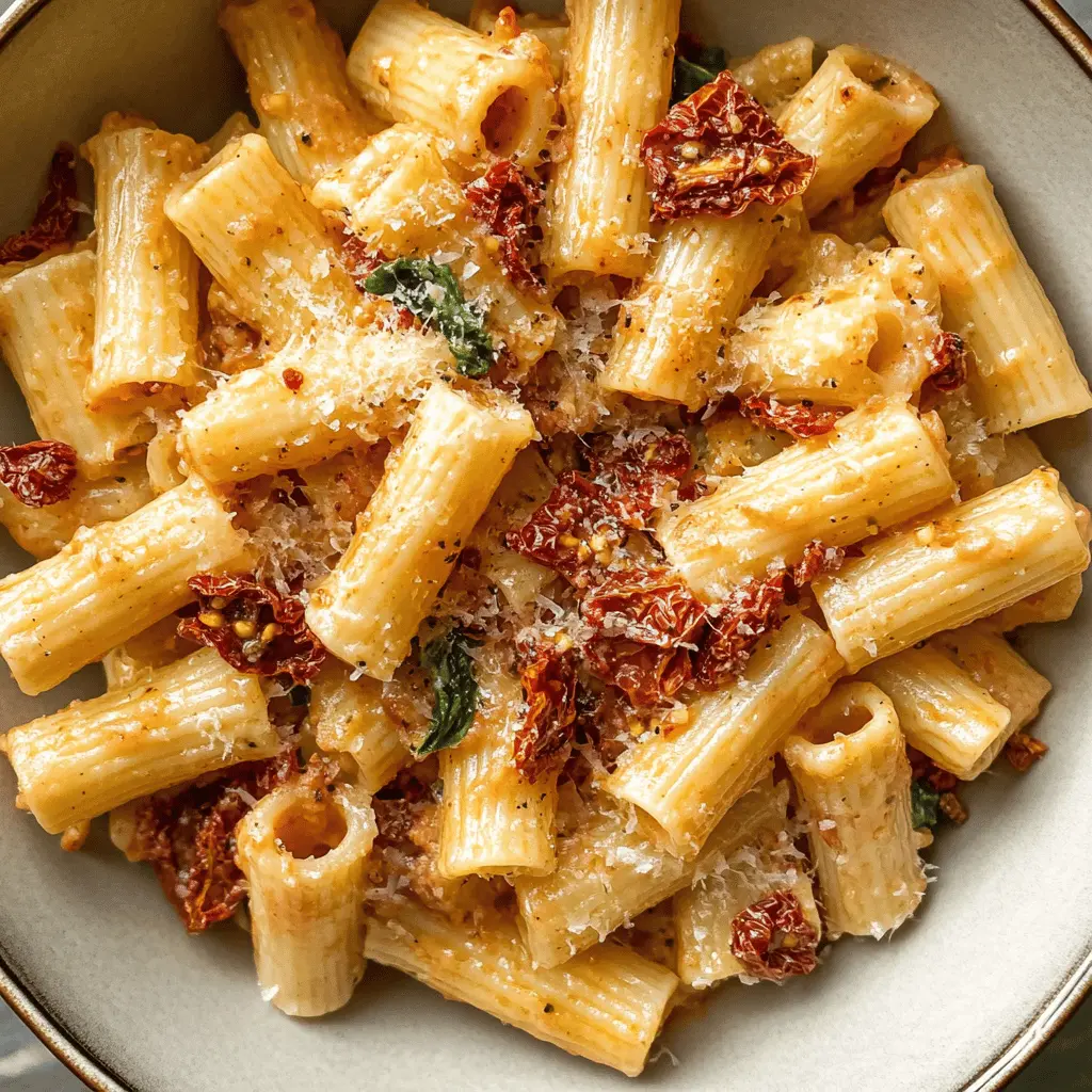 This sun-dried tomato pasta is bursting with rich flavors and vibrant colors! With tender pasta tossed in a creamy sauce featuring tangy sun-dried tomatoes and fresh basil, it’s a perfect dish for weeknight dinners or special gatherings. Save this recipe for a quick and delicious meal that will impress friends and family!
