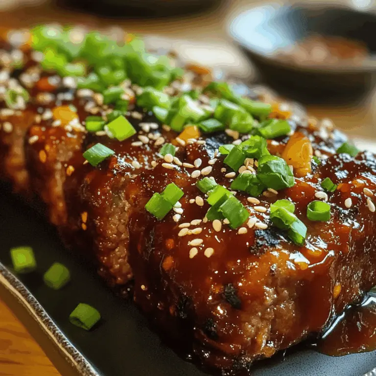 Sweet And Spicy Korean Bbq Meatloaf
