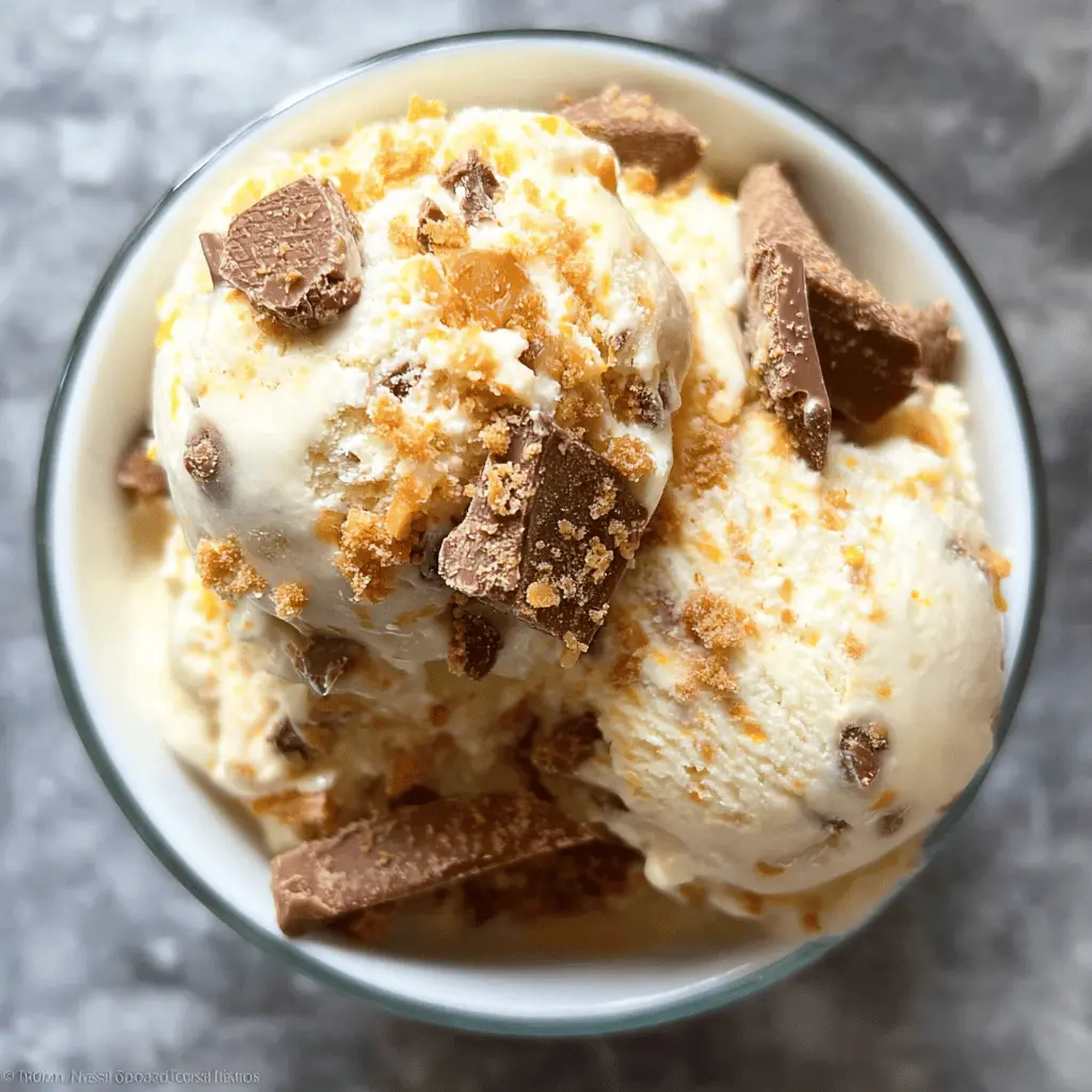 Easy Homemade Butterfinger Ice Cream Recipe