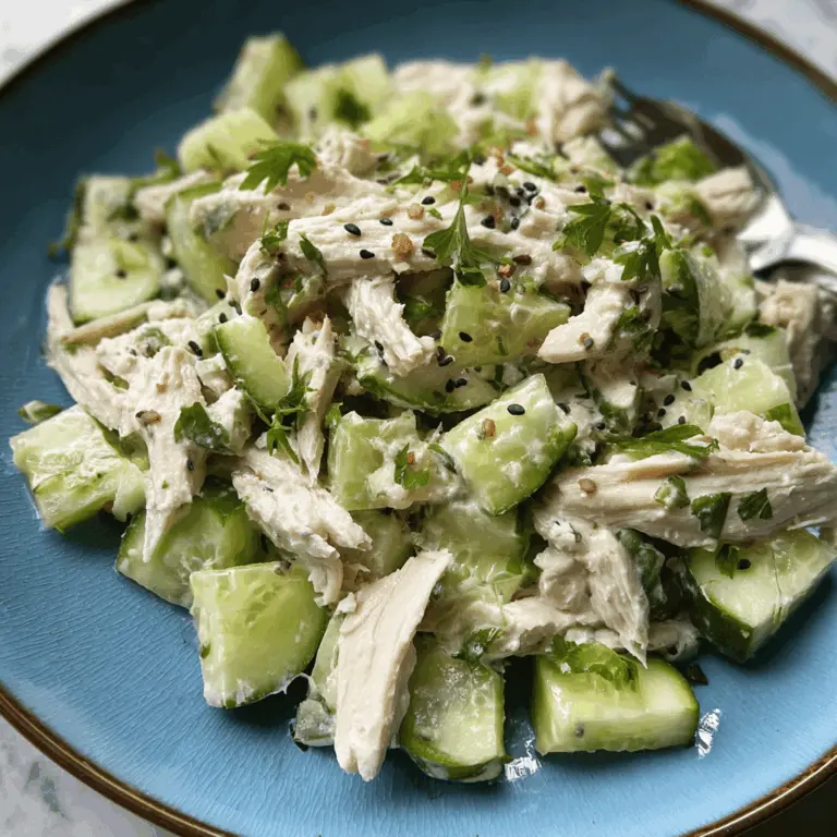 Easy Fresh Cucumber Chicken Salad Recipe
