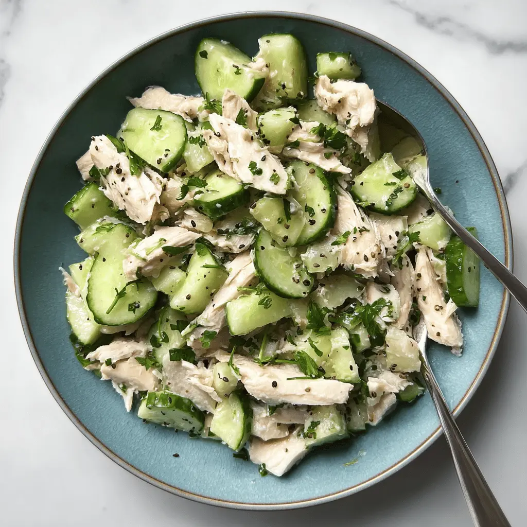 Easy Fresh Cucumber Chicken Salad Recipe