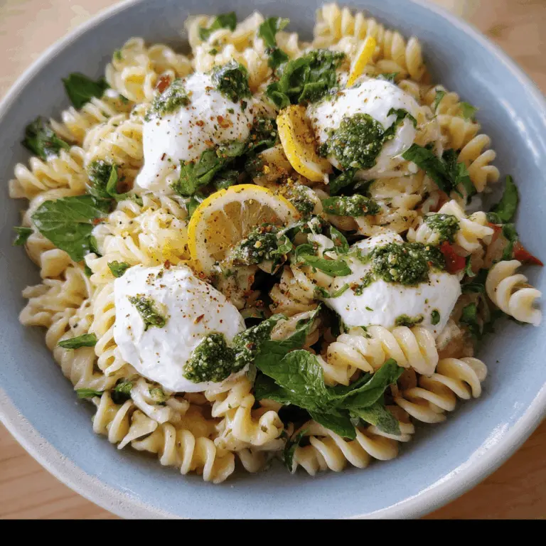 Easy Lemon Burrata Pasta Salad Recipe