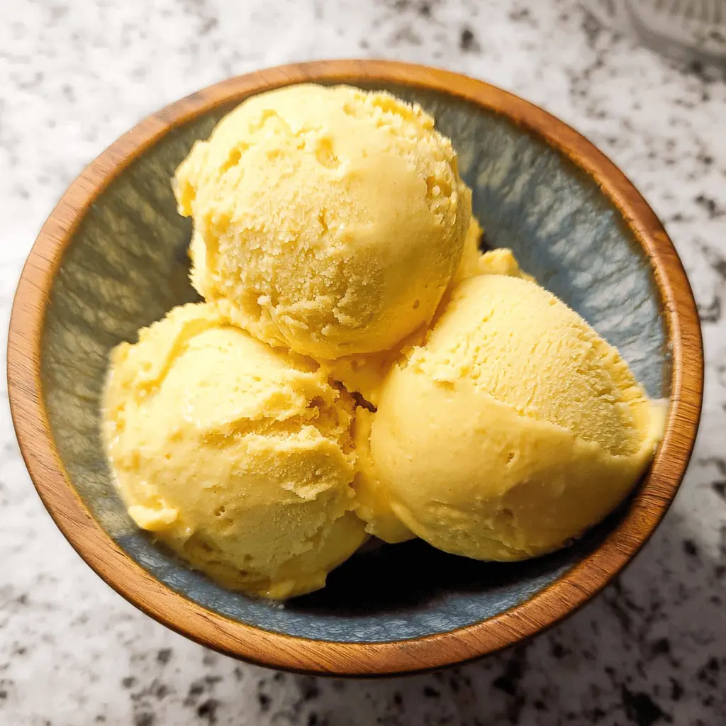 Easy 3-Ingredient Mango Ice Cream Recipe