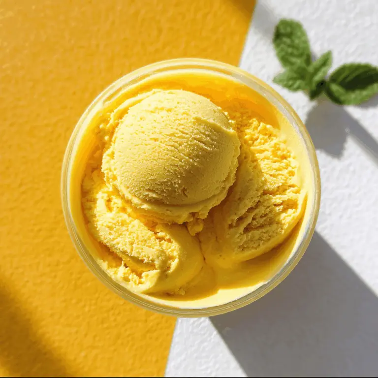 Easy Creamy Coconut Mango Ice Cream Recipe