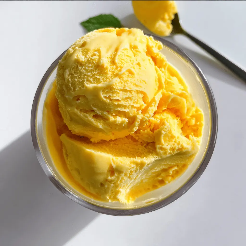 Easy Creamy Coconut Mango Ice Cream Recipe