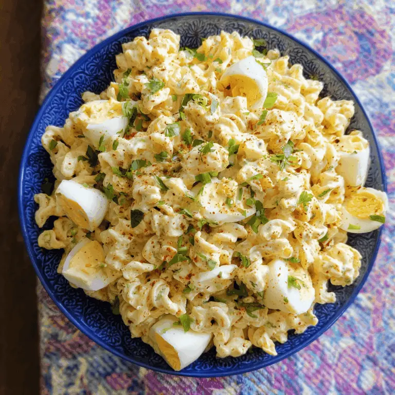 Easy Deviled Egg Pasta Salad Recipe
