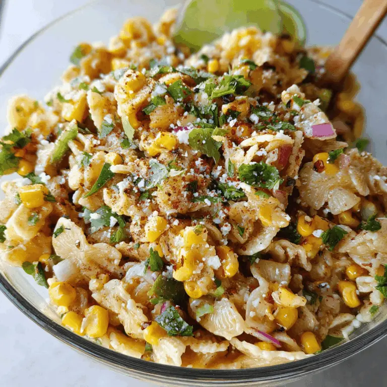Easy Mexican Street Corn Pasta Salad Recipe