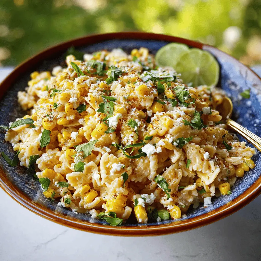 Easy Mexican Street Corn Pasta Salad Recipe