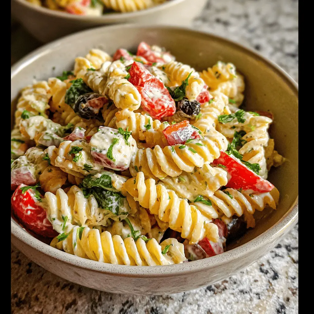 Easy Creamy Pasta Salad Recipe