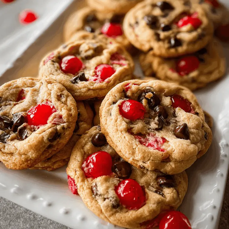 Easy Maraschino Cherry Chocolate Chip Cookies Recipe