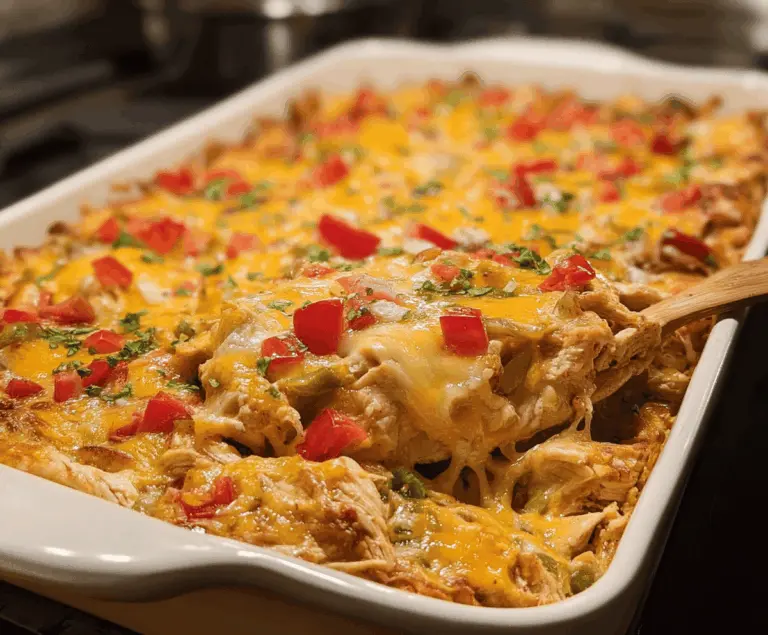 Easy Cheesy Chicken Fajita Casserole