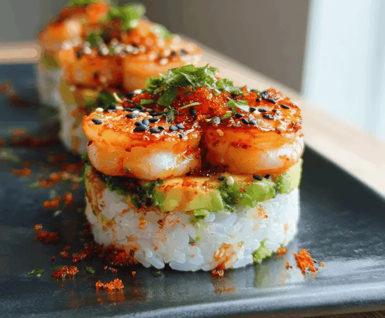Easy Spicy Shrimp Sushi Stacks Recipe