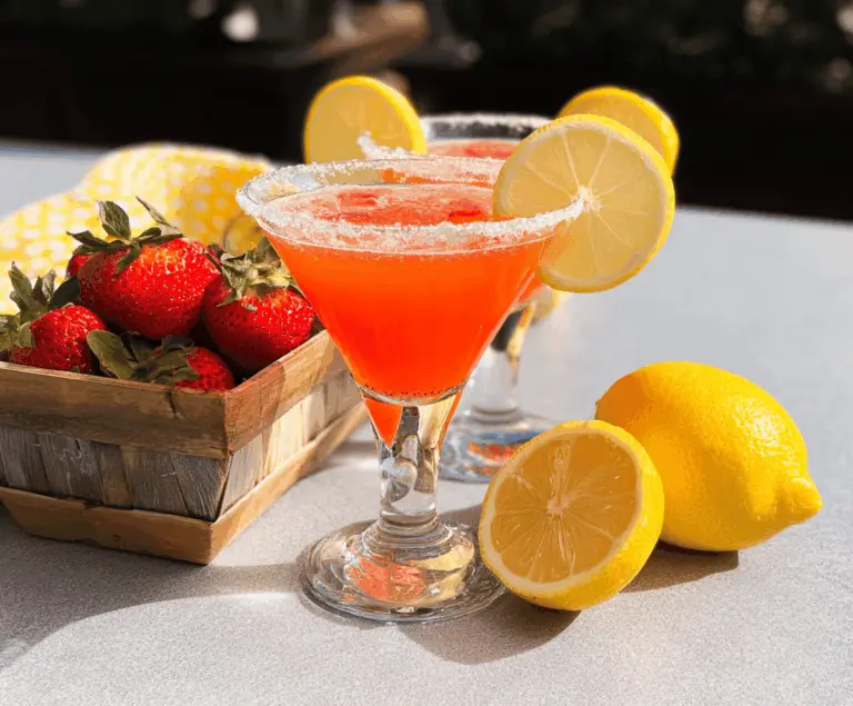 Easy Strawberry Lemon Drop Martini Recipe