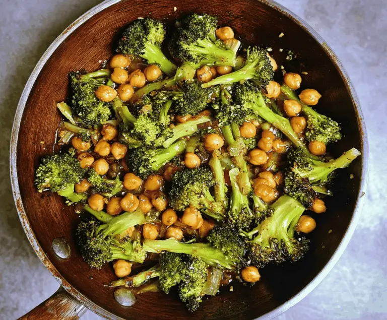 Easy Garlic Broccoli Chickpea Stir Fry