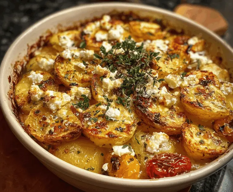 Easy Baked Feta Potatoes with Creamy Cheese