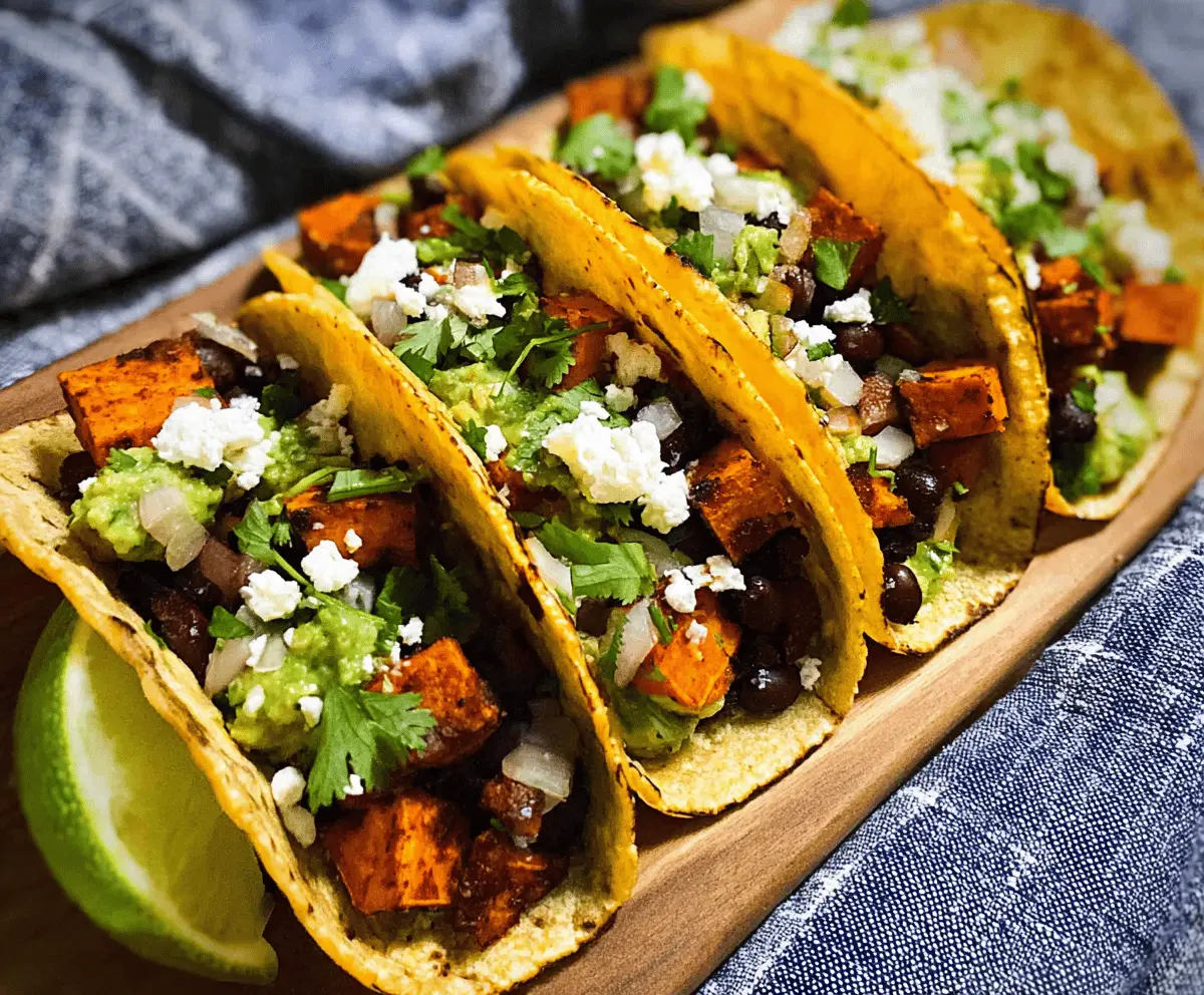 Easy Black Bean Sweet Potato Tacos Recipe