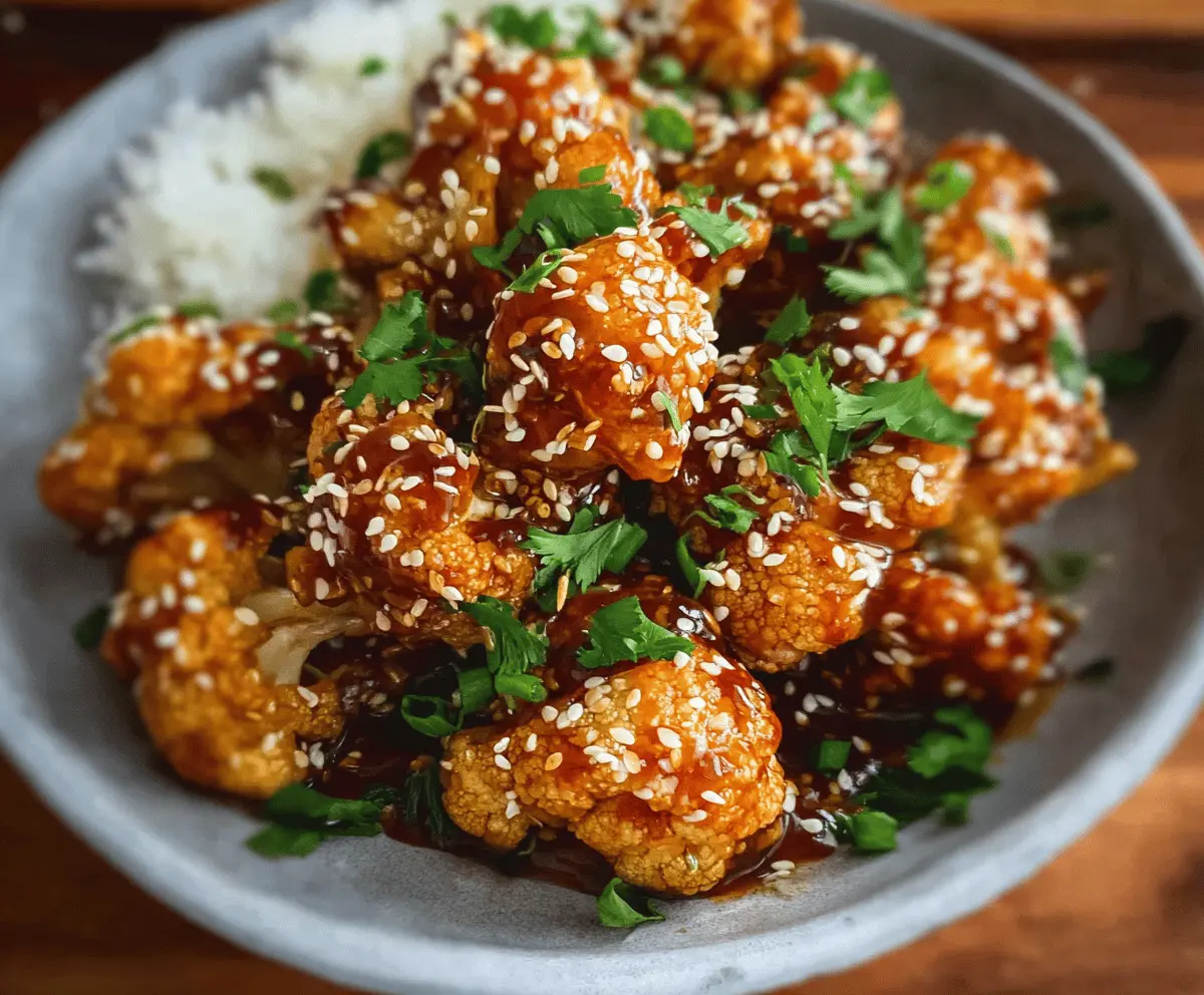 Easy Sticky Sesame Cauliflower Recipe