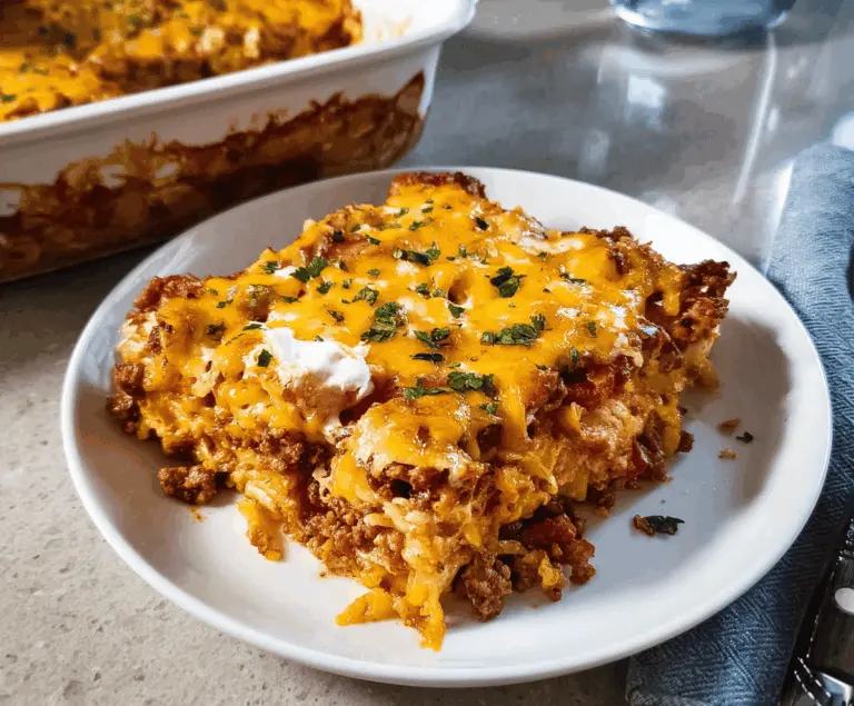 Easy Cheesy Hamburger Casserole Recipe