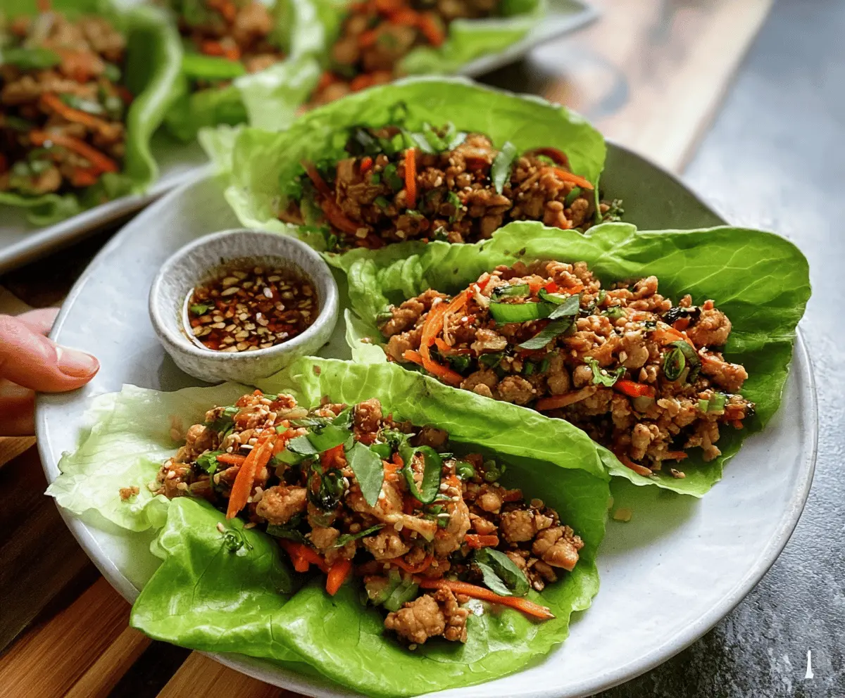 Easy Thai Chicken Lettuce Wraps Recipe