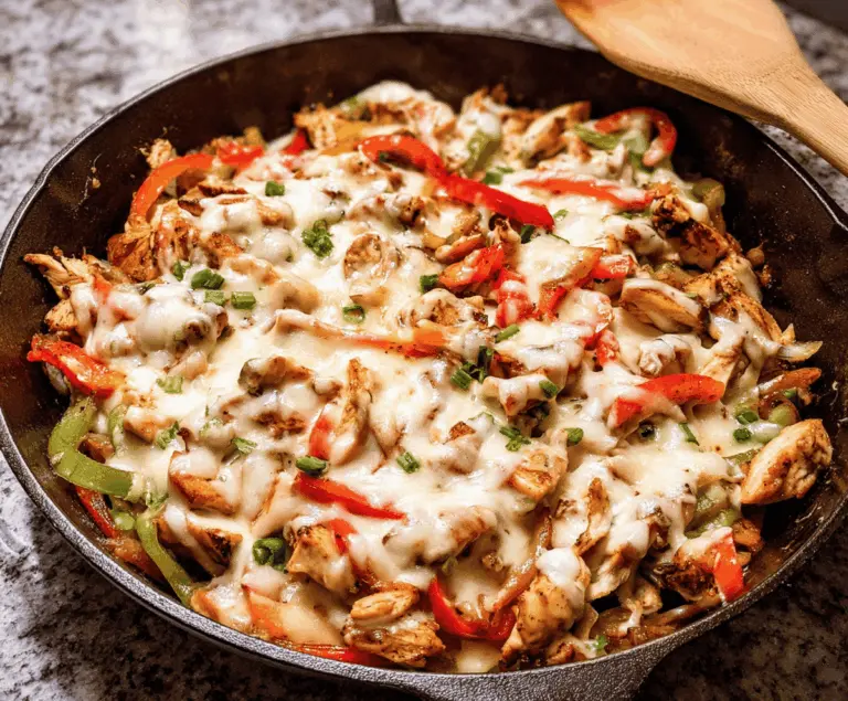 Easy Chicken Cheesesteak Skillet Recipe