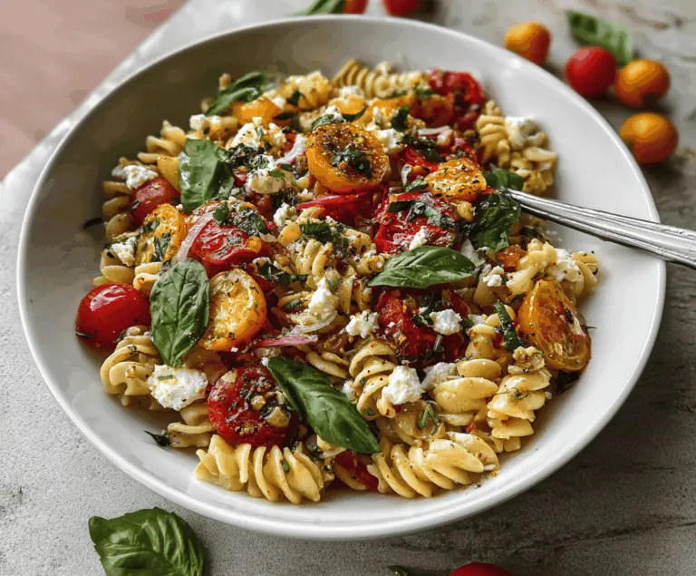 Easy Bruschetta Pasta Salad Recipe